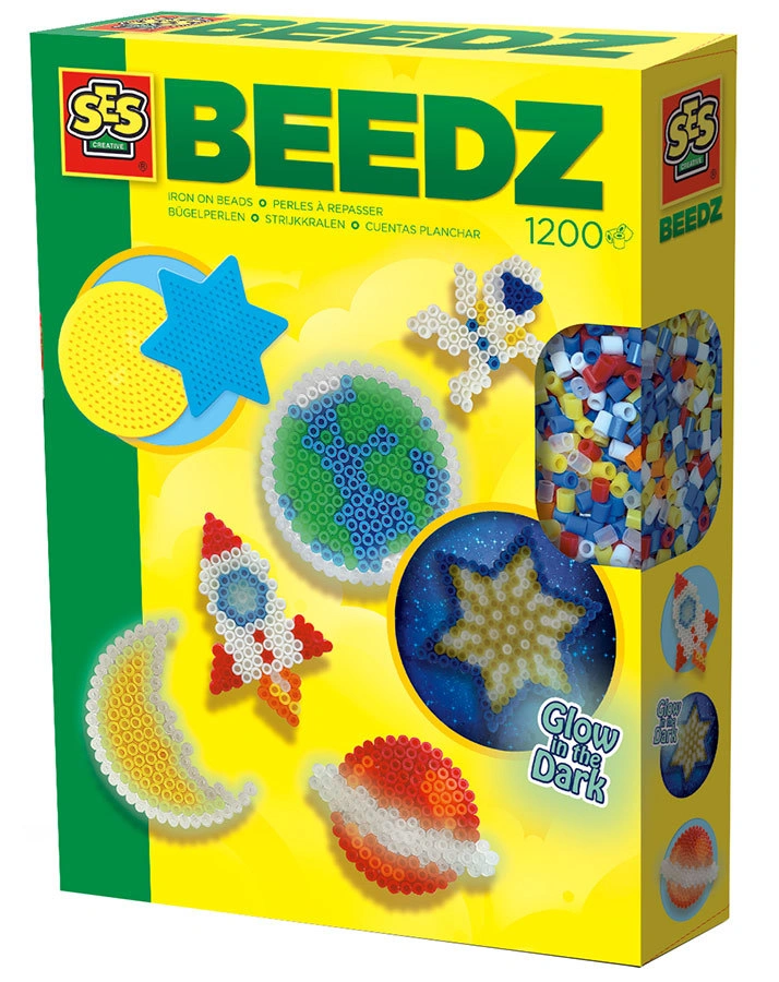Bügelperlen-Set GLOW IN THE DARK – UNIVERSUM mit Zubehör