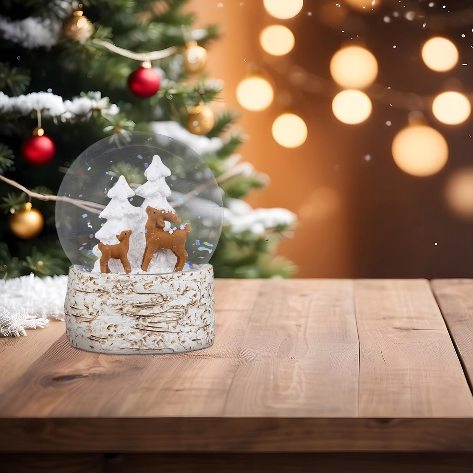 HTI-Living Schneekugel Rehfamilie