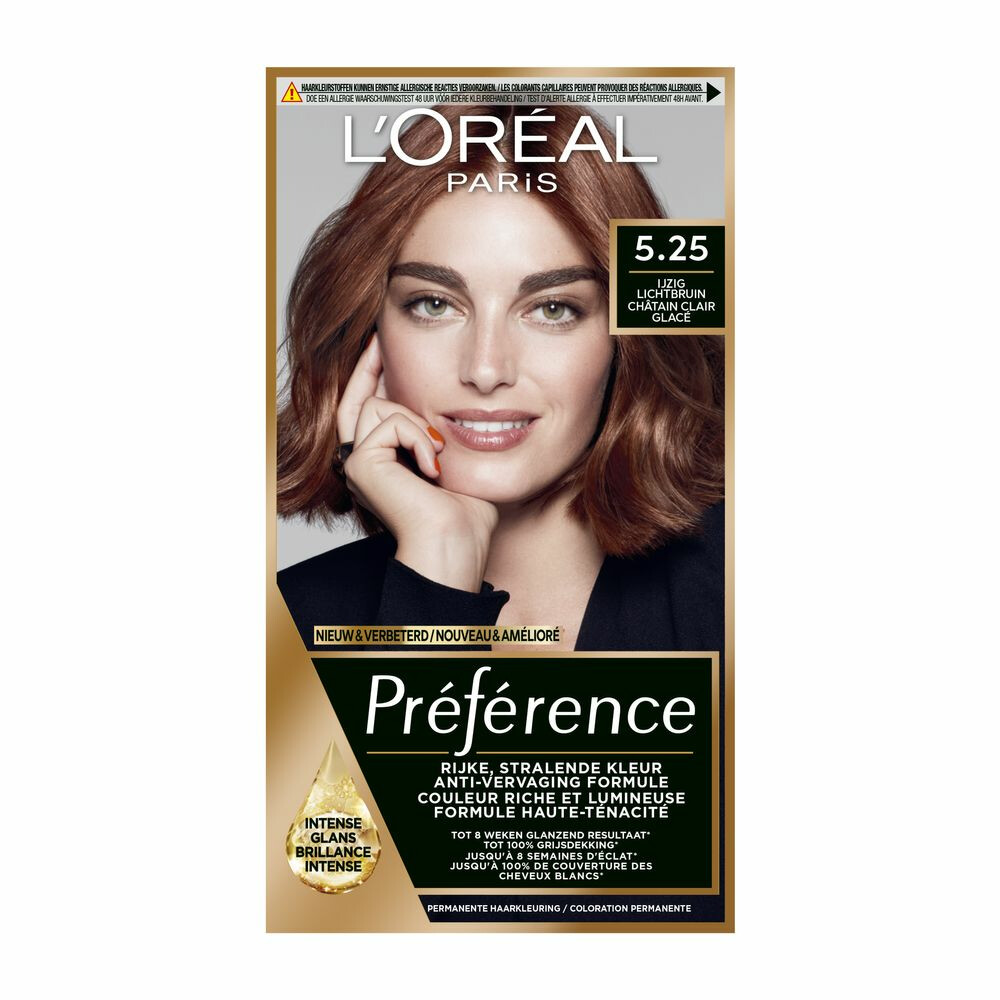 L'Oréal Préférence Permanente Haarkleuring 5.25 IJzig Lichtbruin