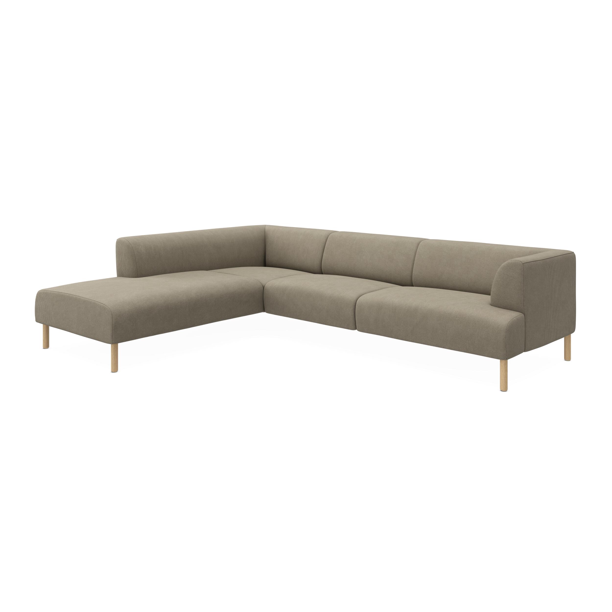 Teron venstrevendt sofa med pufafslutning