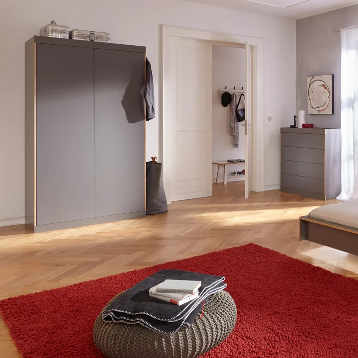 Müller Small Living - Flai Bett, Komforthöhe, 180 x 200 cm, CPL weiss