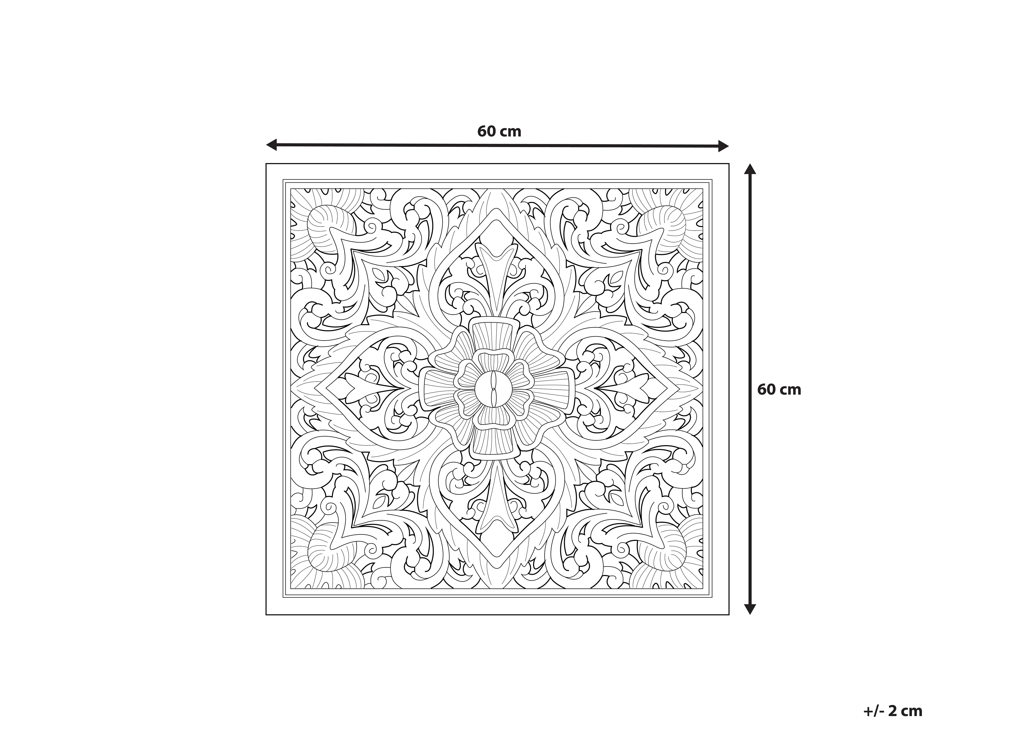 Wanddecoratie YONORA 60 cm Wit