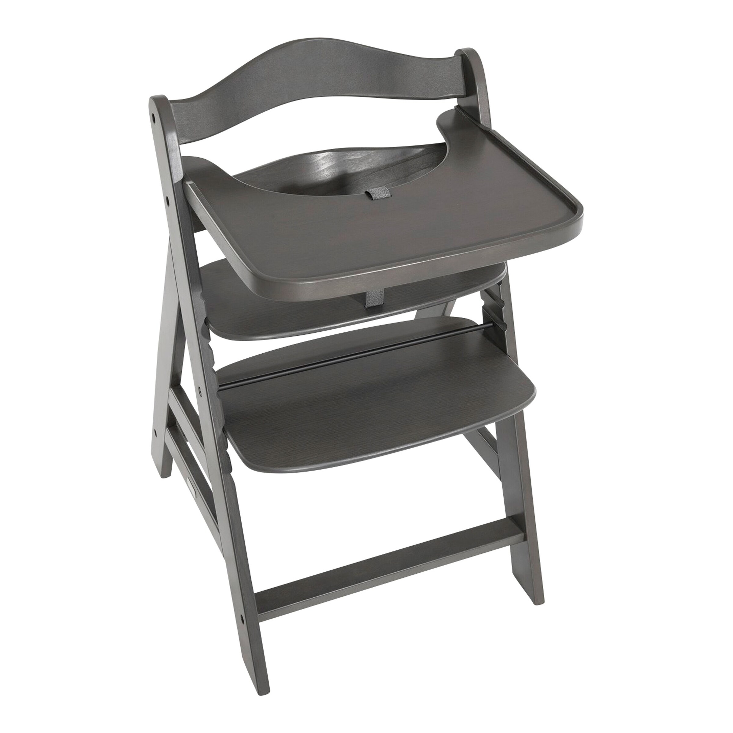 Hauck Hochstuhltisch Alpha Wooden Tray charcoal