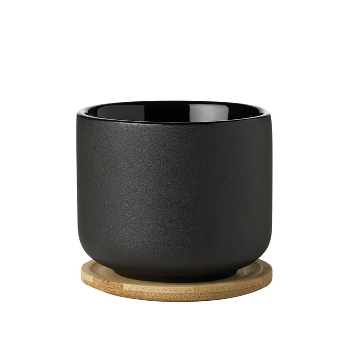 Stelton - Theo Thermo-Teebecher mit Untersetzer, 0,2 l, sand