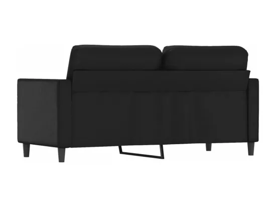 Canapé à 2 places Noir 140 cm Similicuir