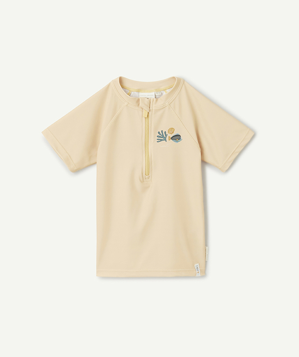 LITTLE DUTCHt-shirt de bain bébé garçon jaune avec motif thème océan