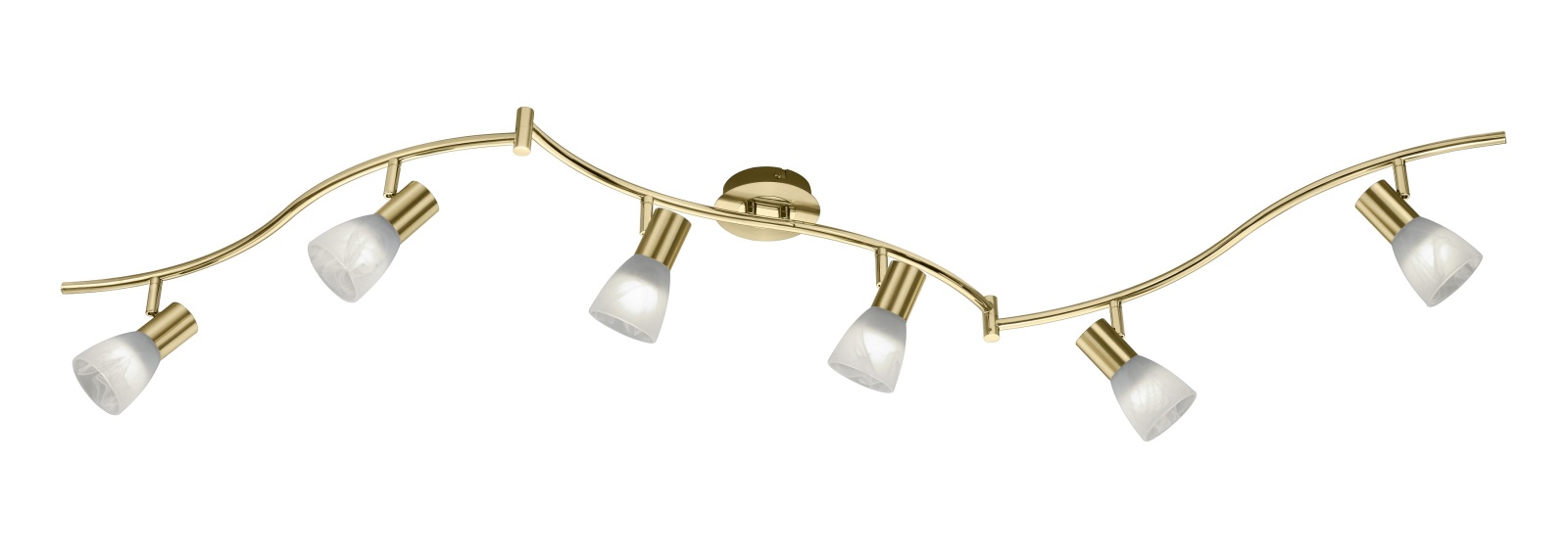 LED-Deckenleuchte - Messing-matt - 180 cm breit