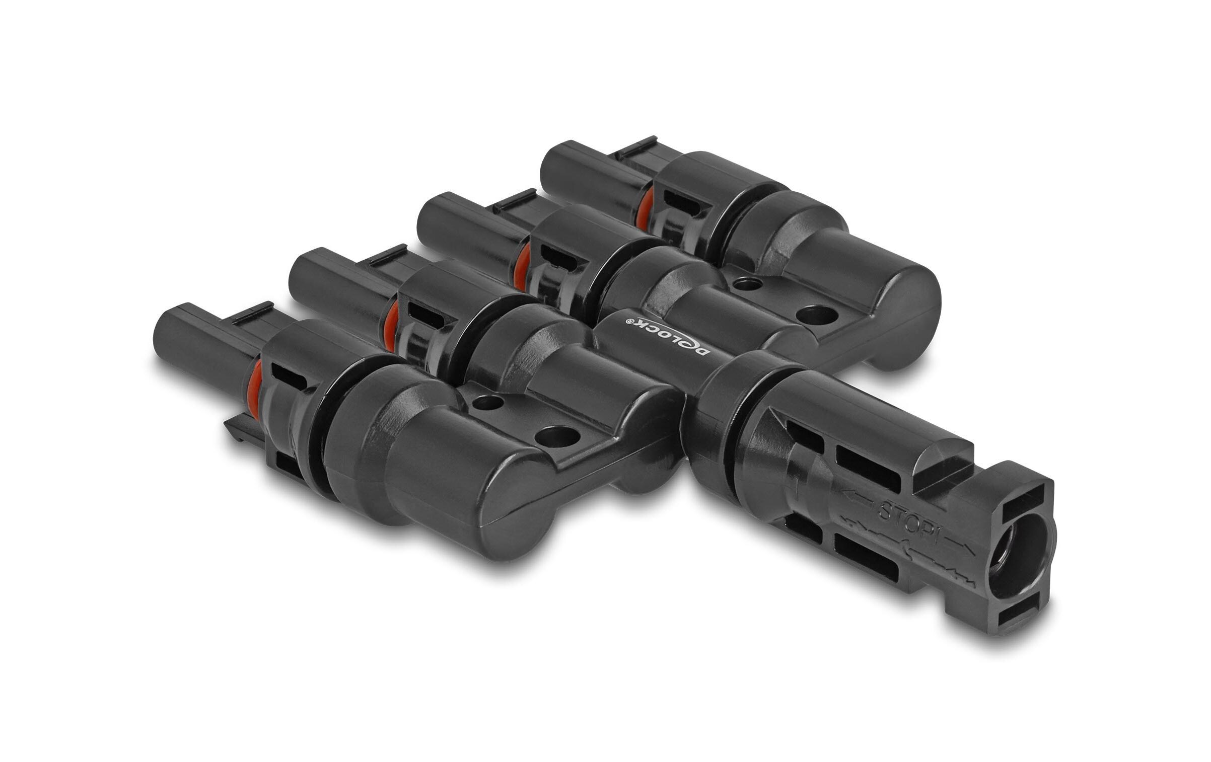 DL4 Solar Konnektor 1x Stecker zu 4x Buchse, IP67Delock DL4 Solar Konnektor 1 x Stecker zu 4 x Buchse