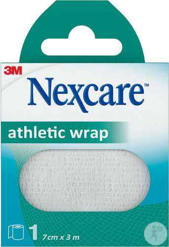 Nexcare Athletic Wrap Ruban Pour Taping Athlétique 7,5cm x 3m Blanc 1 Bande