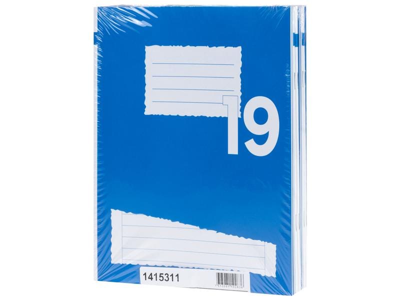 office focus Schulheft FSC E5, Liniert, Blau, 10 Stück Schulheft im Format E5
