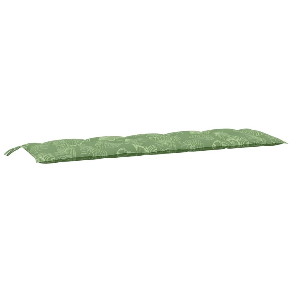 Coussins de banc de jardin 2 pcs motif de feuilles tissu oxford