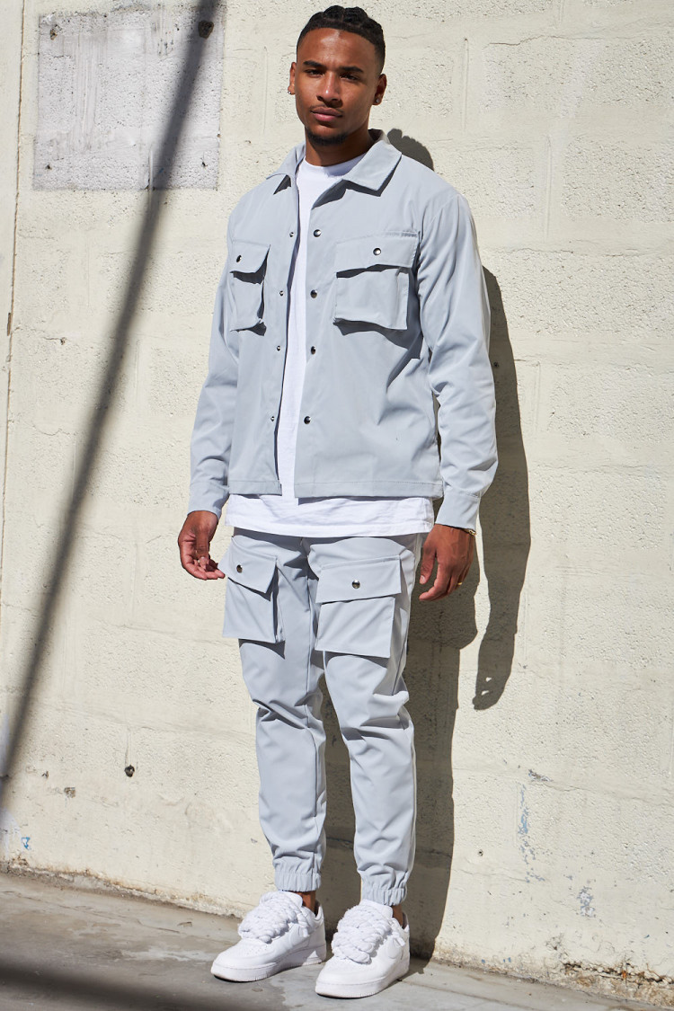 Ensemble 2 pièces veste + pantalon gris
