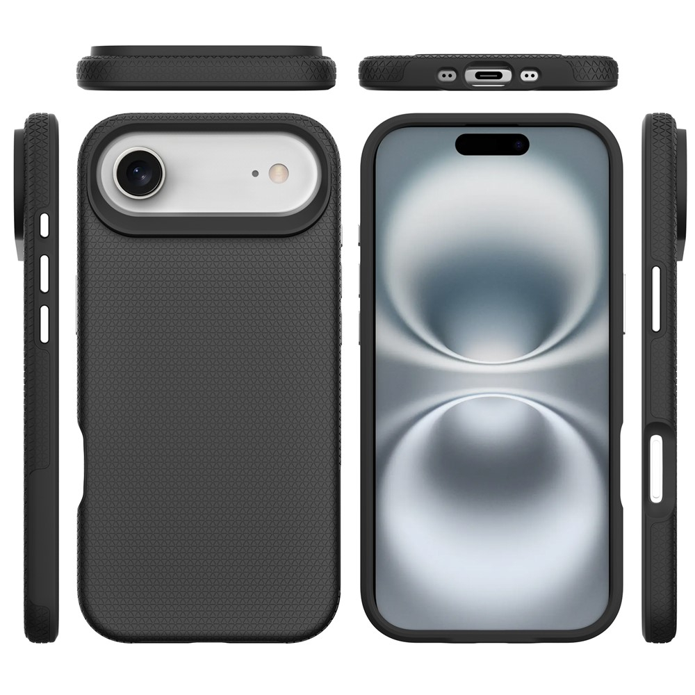 iPhone Air MagSafe Hybrid Hardcase Schutzhülle Grip Design - Schwarz