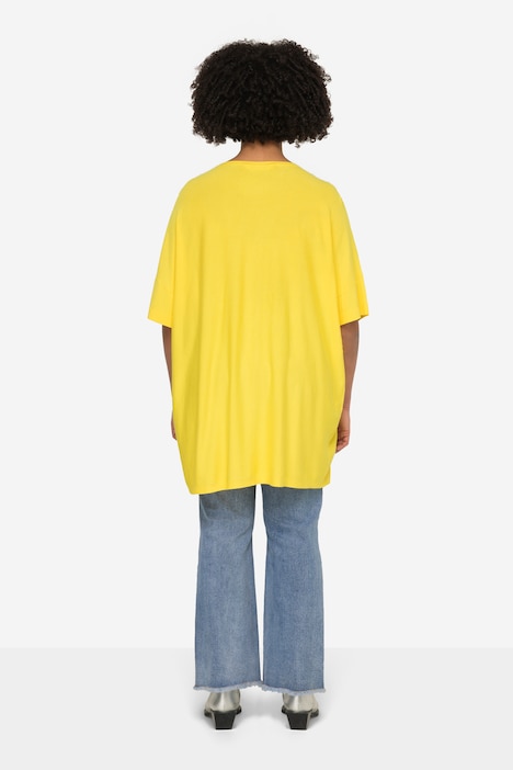 Pullover, oversized, Feinstrick, V-Ausschnitt, Langarm
