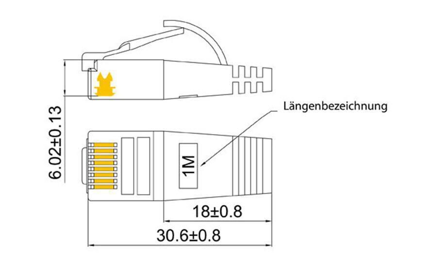 Slimpatchkabel RJ-45 - RJ-45, Cat 6, STP, 15 m, WeissGeschirmtes Twisted-Pair-Kabel (STP) mit Klinkenschutz