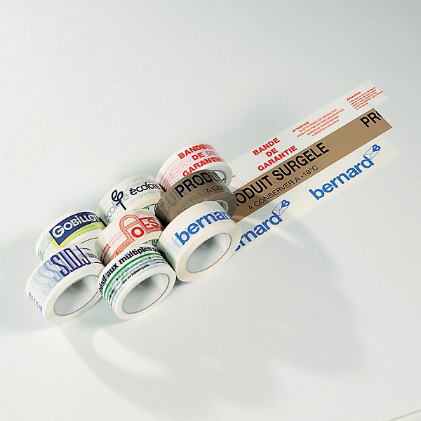 72 rouleaux adhésifs personnalisés 1 couleur, fond transparent, 48 mm x 66 m