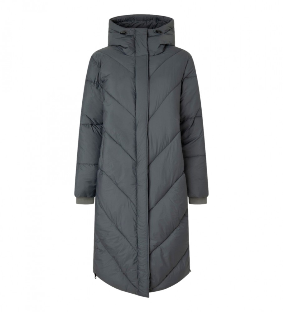 Jaqueta acolchoada de plumas Pepe Jeans Mia, cinza