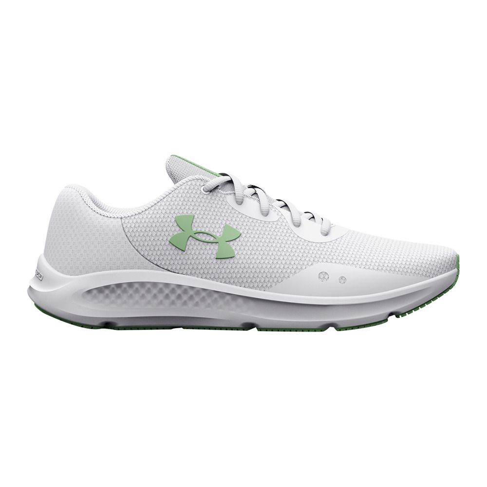 Under Armour UA CHARGED PURSUIT 3 TWIST - Chaussures running Femme white/white/aqua foam
