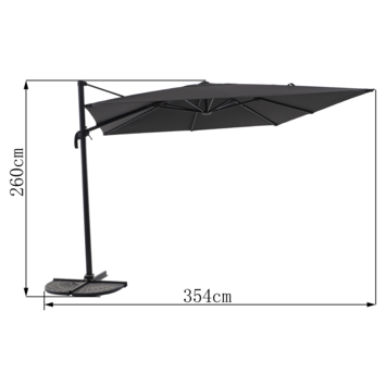 Zweefparasol Ibiza