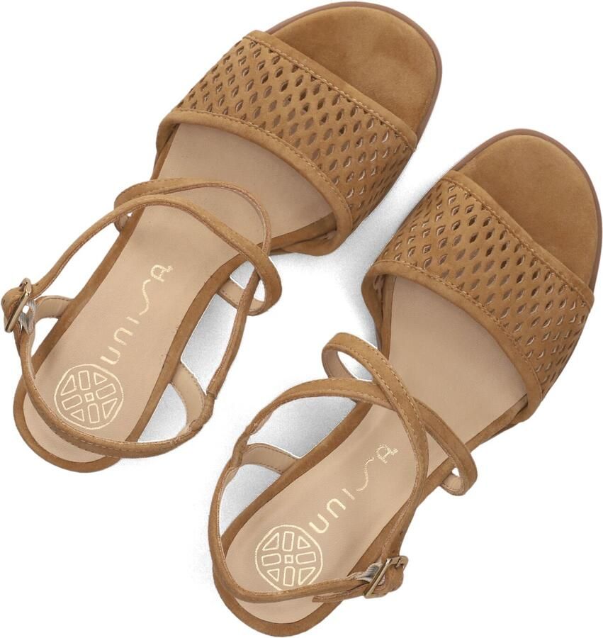 UNISA Sandalen met Hak Dames Limosi Maat: 40 Materiaal: Suède Kleur: Camel