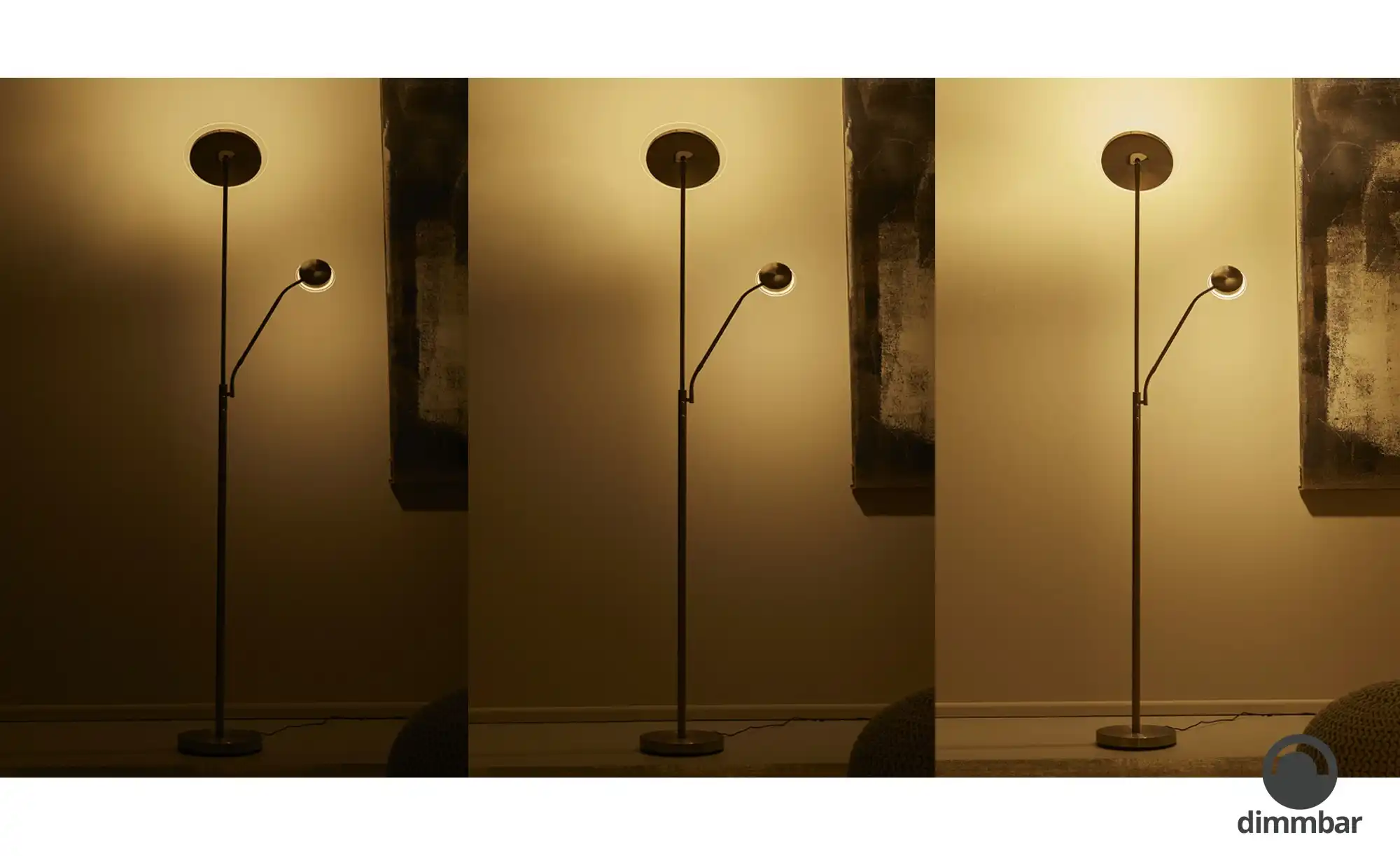 KHG LED-Deckenfluter, 2-flammig, Nickel-matt