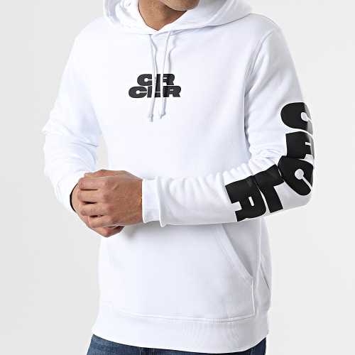 Sweat Capuche Nested Blanc Noir