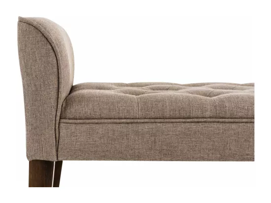 Banc banquette capitonné en bois marron 133 x 43 x 64 cm BAN10100