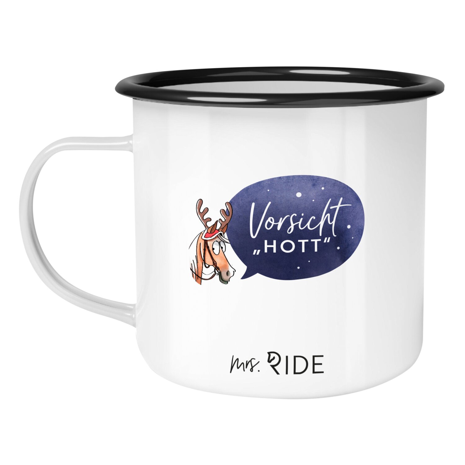 mrs. RIDE Emailletasse Hü-Wein  - western