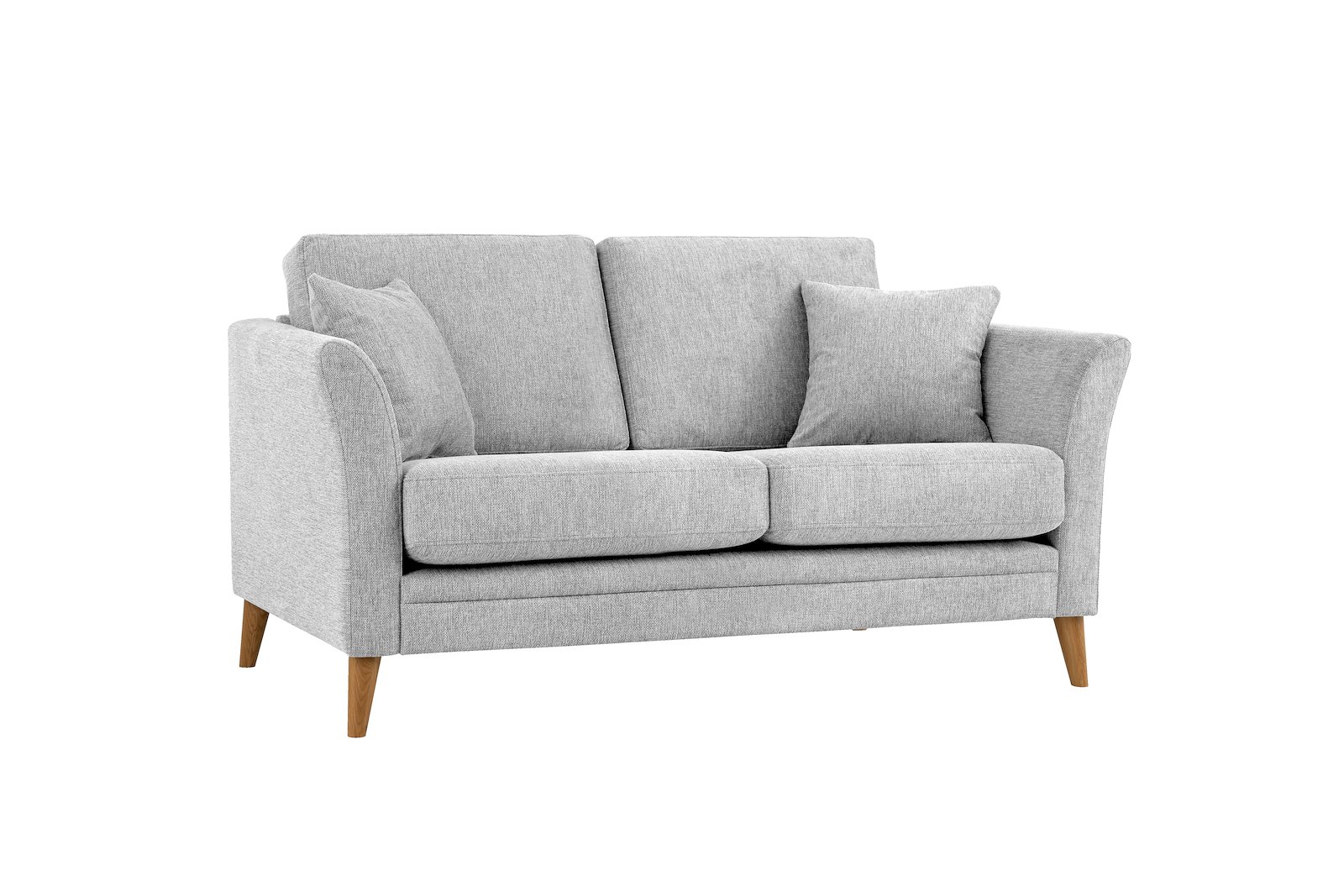 Eden 2,5-seter sofa Tekstil Brego 3 Grey med ben i eik natur (15137).