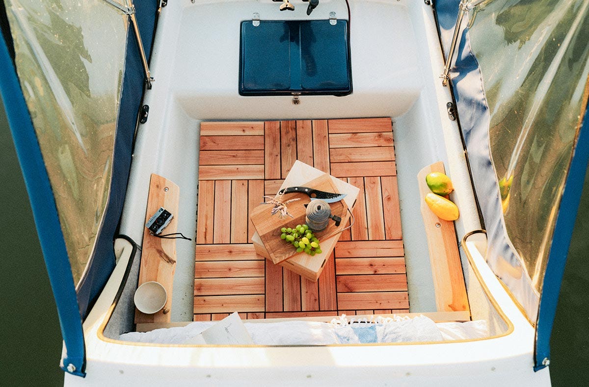 Übernachten im Campingboot Entenkoje Buckow für 2 (1 Nacht)