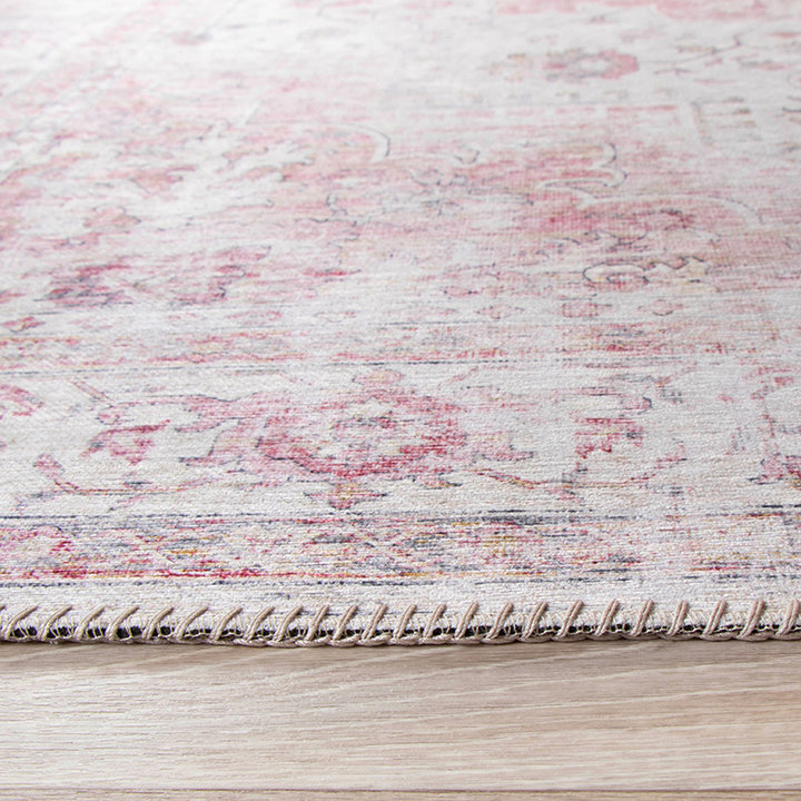 Vintage vloerkleed - Lago Rood/Roze | Hoge kwaliteit
