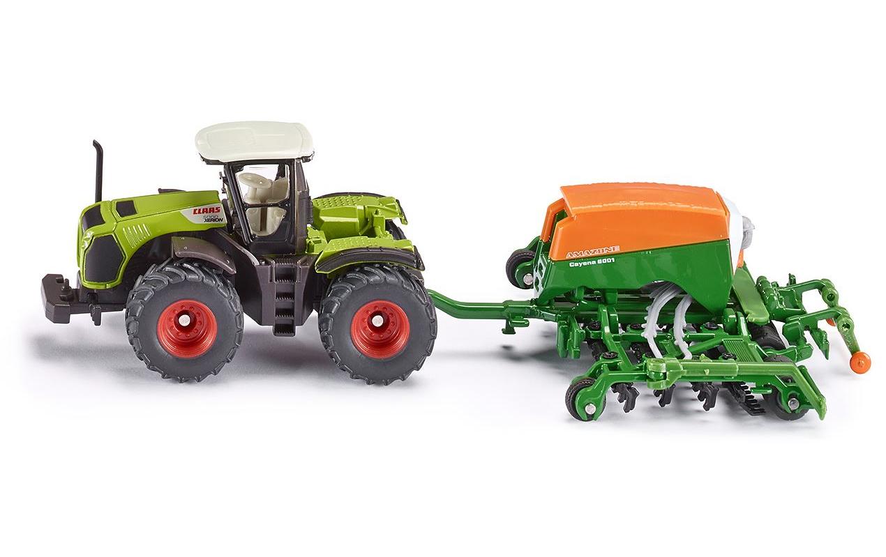 Traktor Claas Xerion 5000 mit Amazone Sämaschine 1:87H0 Claas Xerion 5000 Traktor Modell mit Amazone Cayenna 6001 Sämaschine