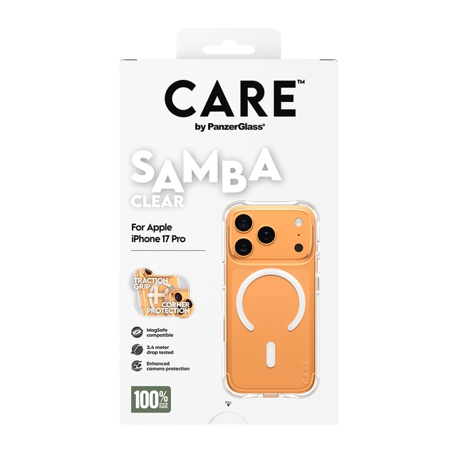 CARE by PanzerGlass Handyhülle »Samba MagSafe Case für Apple iPhone 17 Pro« Apple iPhone 17 Pro Backcover, Schutzhülle, Handyschutzhülle, Case, Schutzcase, stossfest