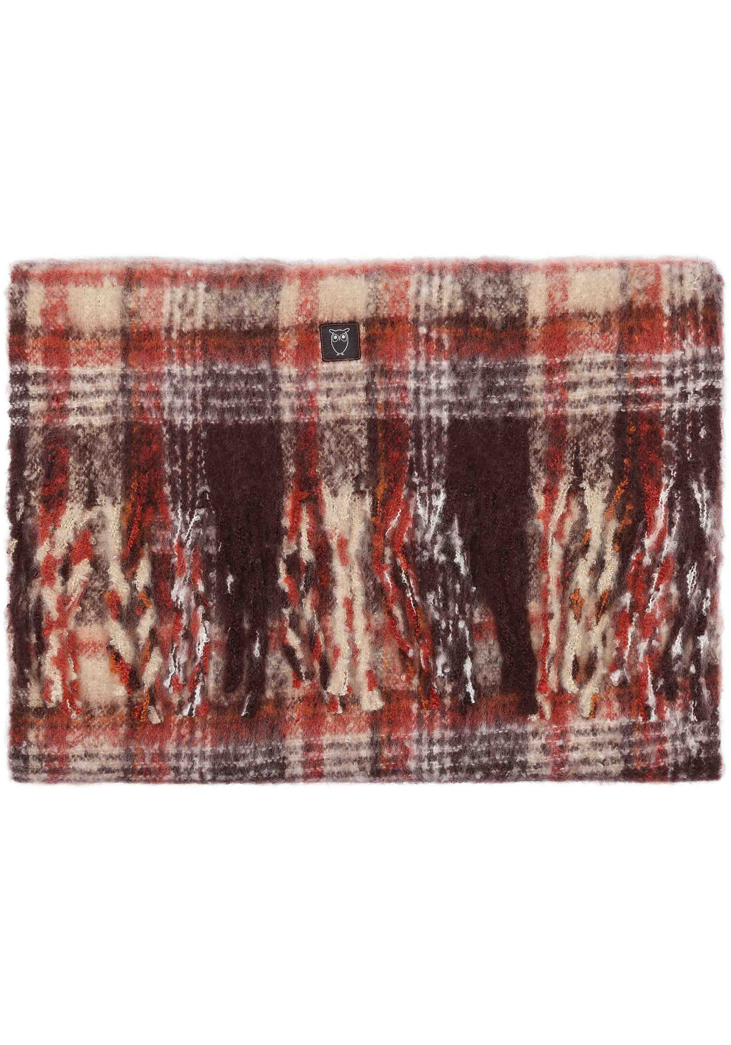 Knowledge Cotton Apparel Schal Checked Scarf Brown Check