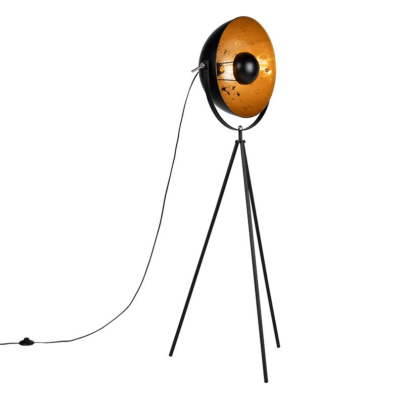 Smart vloerlamp tripod zwart incl. Wifi A60 - Magna 40 Eglip