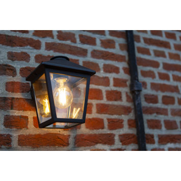 Lutec buitenwandlamp Zago E27 mat zwart
