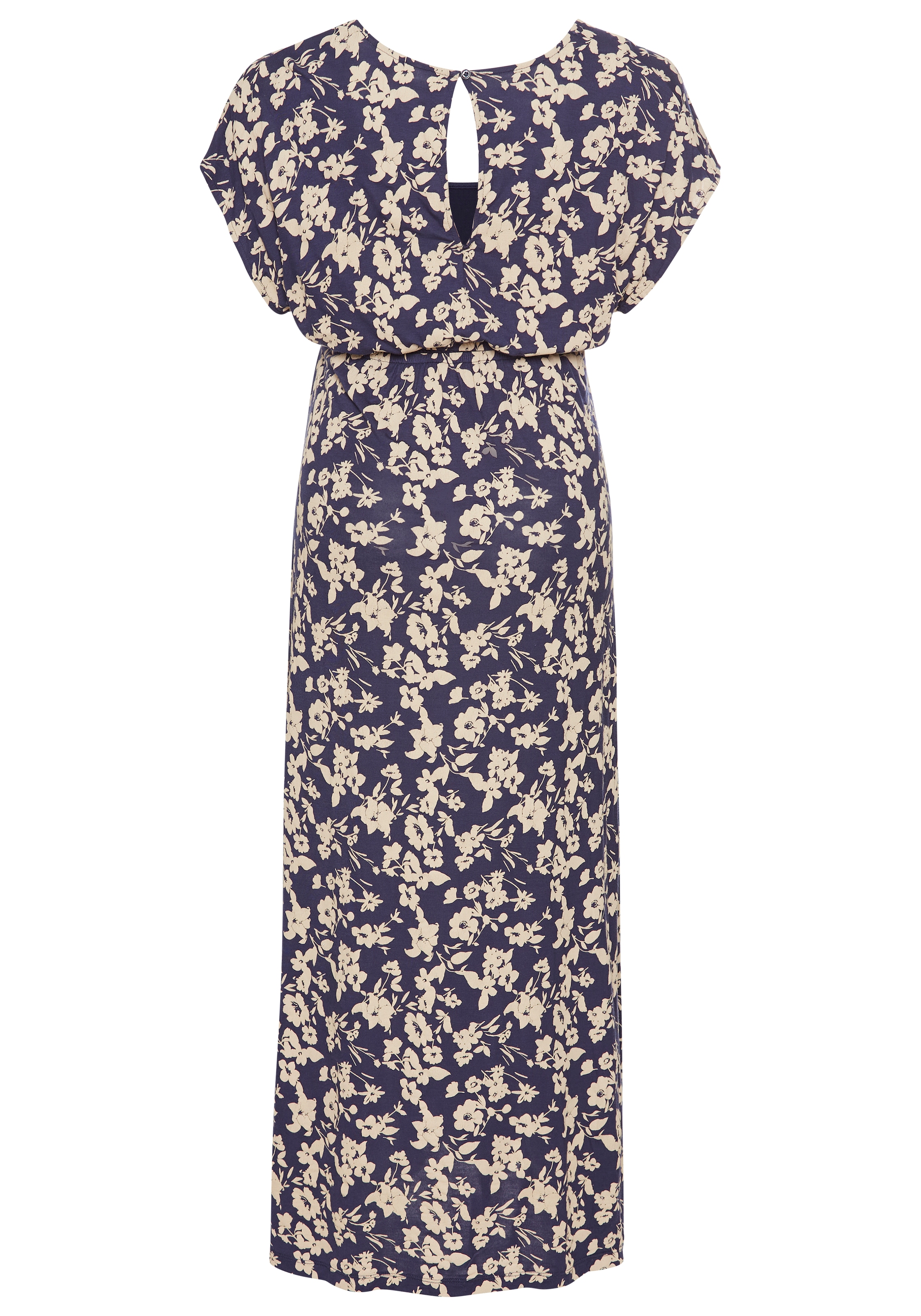 Neun Monate Umstandskleid »Langes Schwangerschafts- und Still-Kleid« Ohne Taschen Jersey-Kleid für Schwangerschaft und Stillzeit