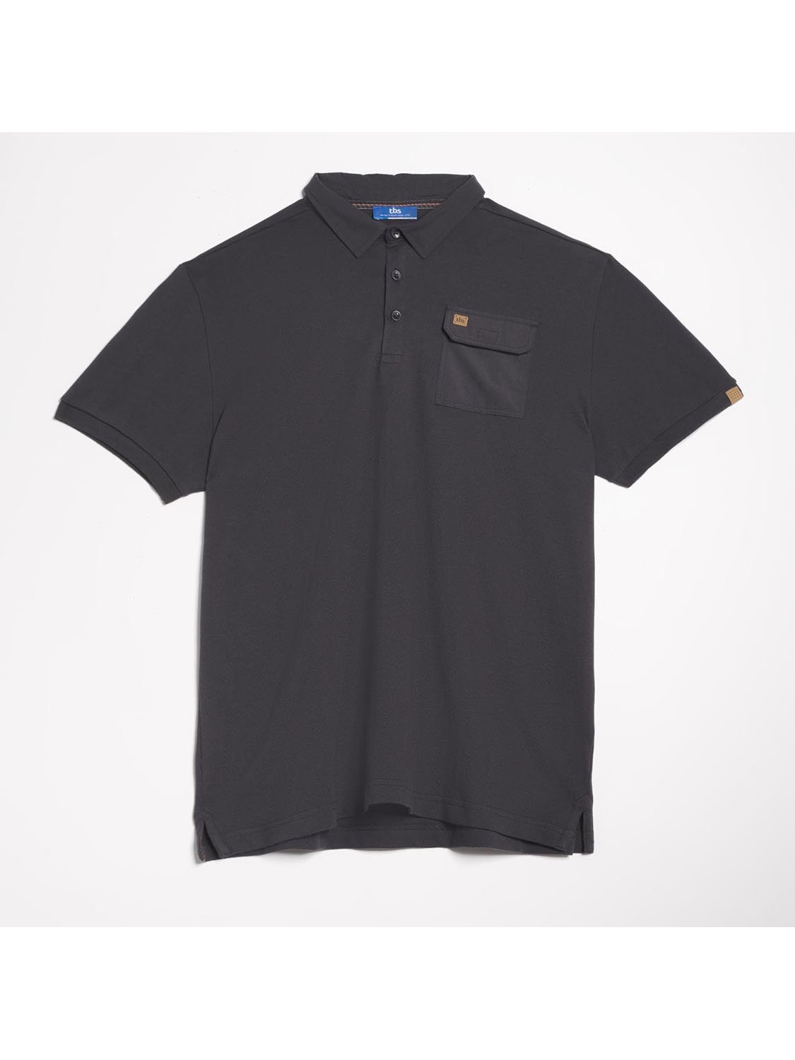 Polo Homme Esprit Jacquard Coton Gris Foncé