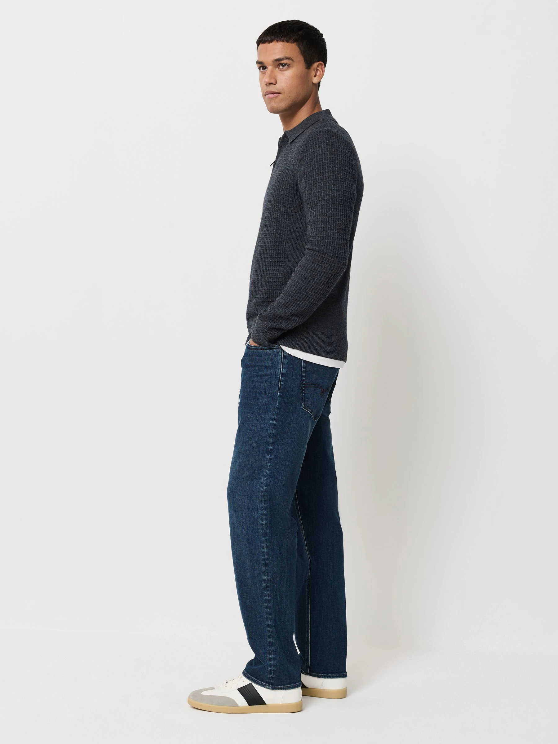 Donkerblauw - ThermoGen - Straight fit - Motionflex jeans
