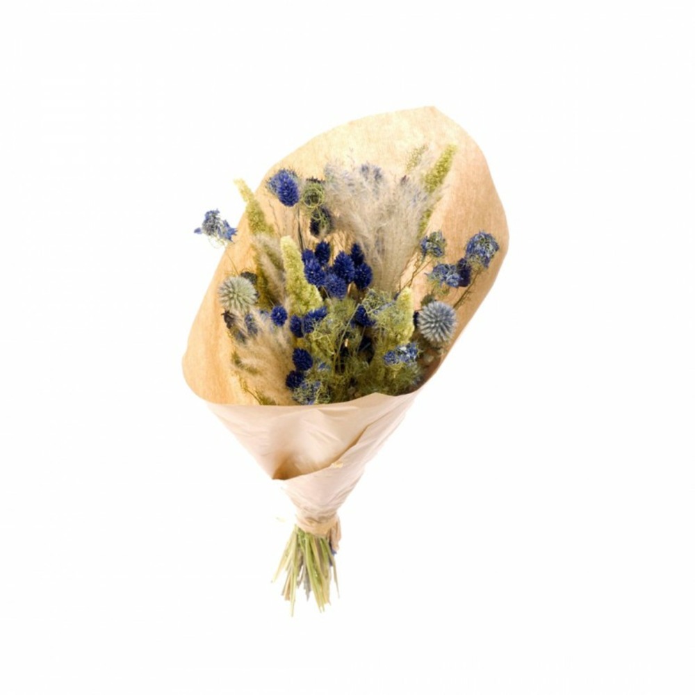 Bouquet de fleurs séchées l mix bleu
