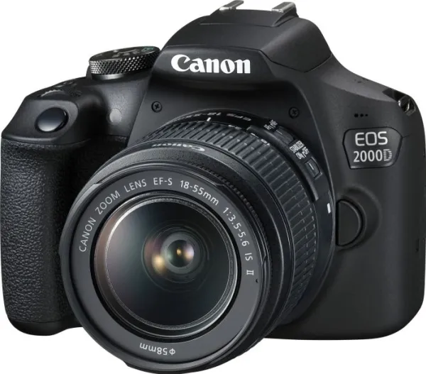 Canon EOS 2000D - Digitalkamera - SLR - 24.1 MP - APS-C - 1080p / 30 fps - 3x optisk zoom EF-S 18-55 mm IS II objektiv - Wi-Fi, NFC