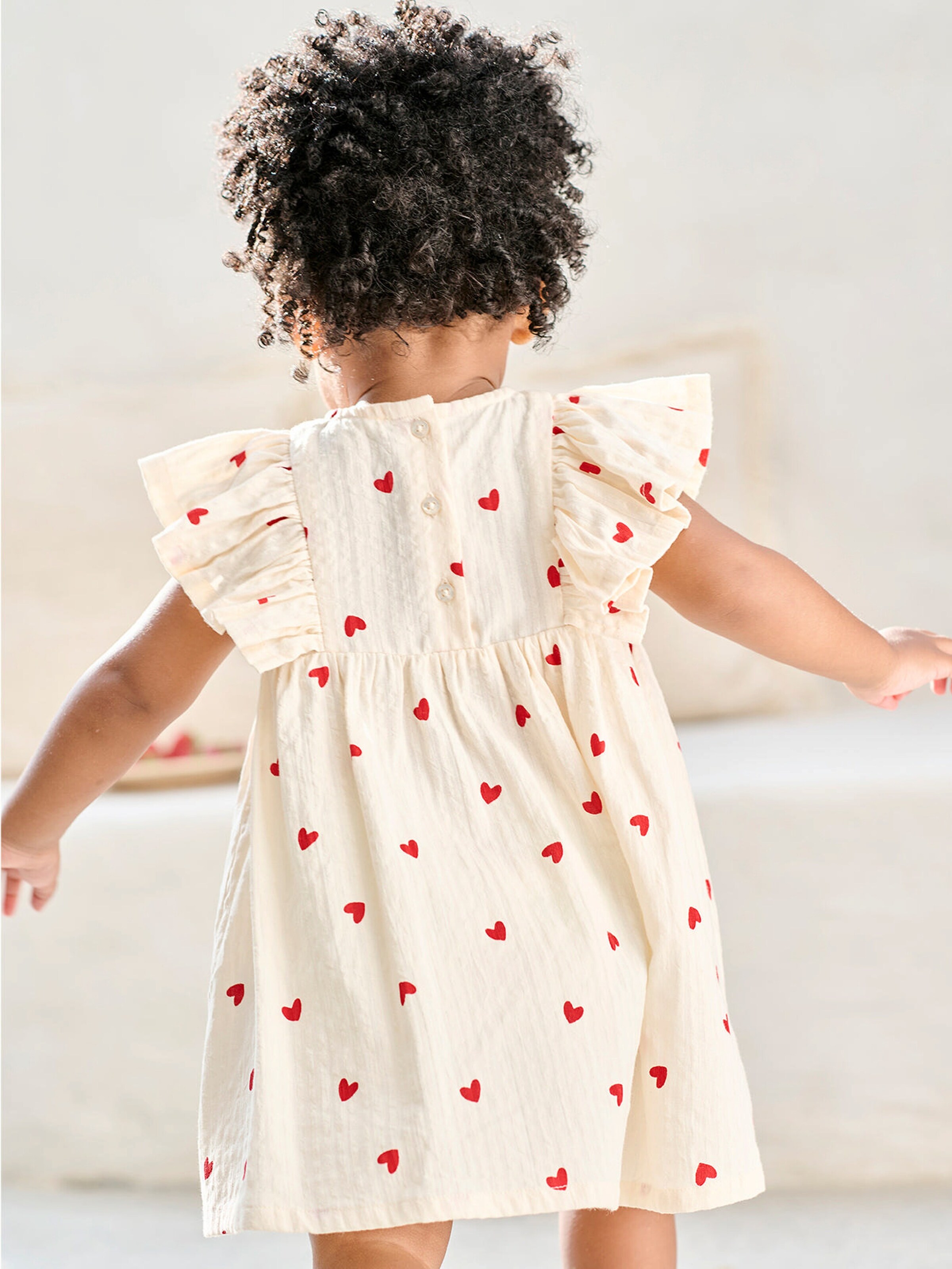 Vertbaudet Mädchen Baby Kleid aus Seersucker vanille