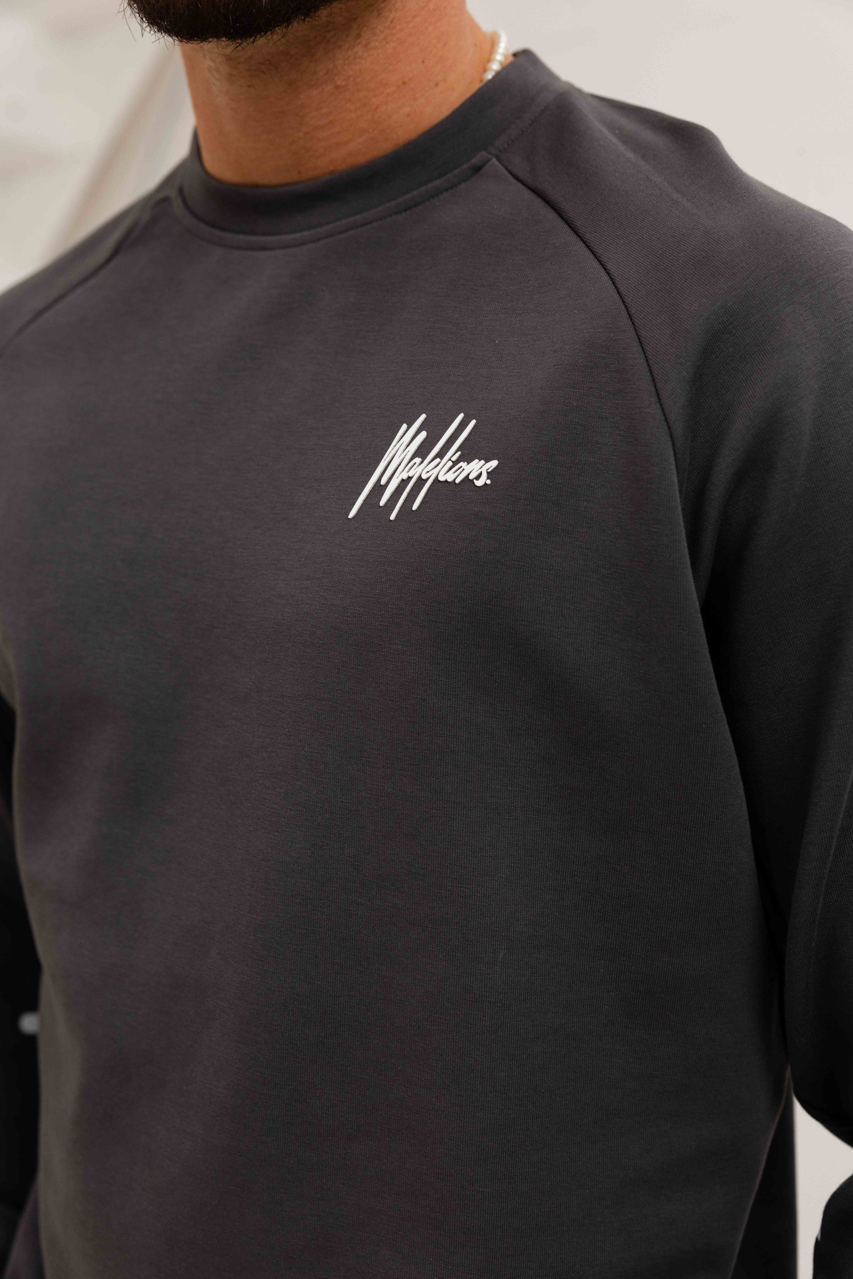 Malelions Sport Counter Sweater Trainingspak Heren Donkergrijs
