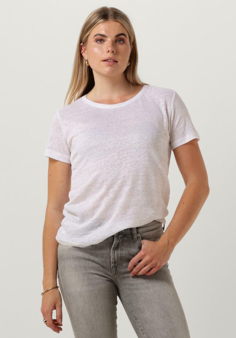 SECOND FEMALE witte second female t-shirt peony o neck tee