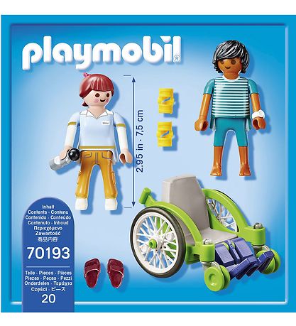 Playmobil City Life - Patient I K?restol - 70193 - 20 Dele