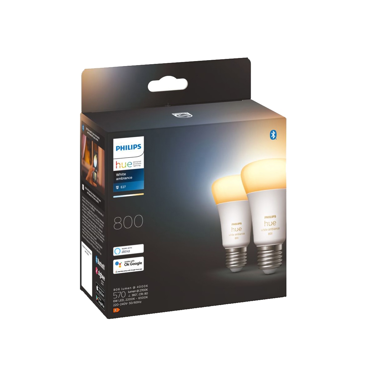Philips Hue WA 6W A60 E27 2-pk.