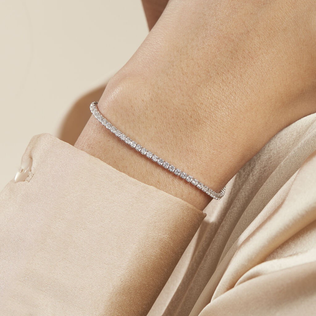 Bracelet Lou-anne Argent Blanc Oxydes De Zirconium