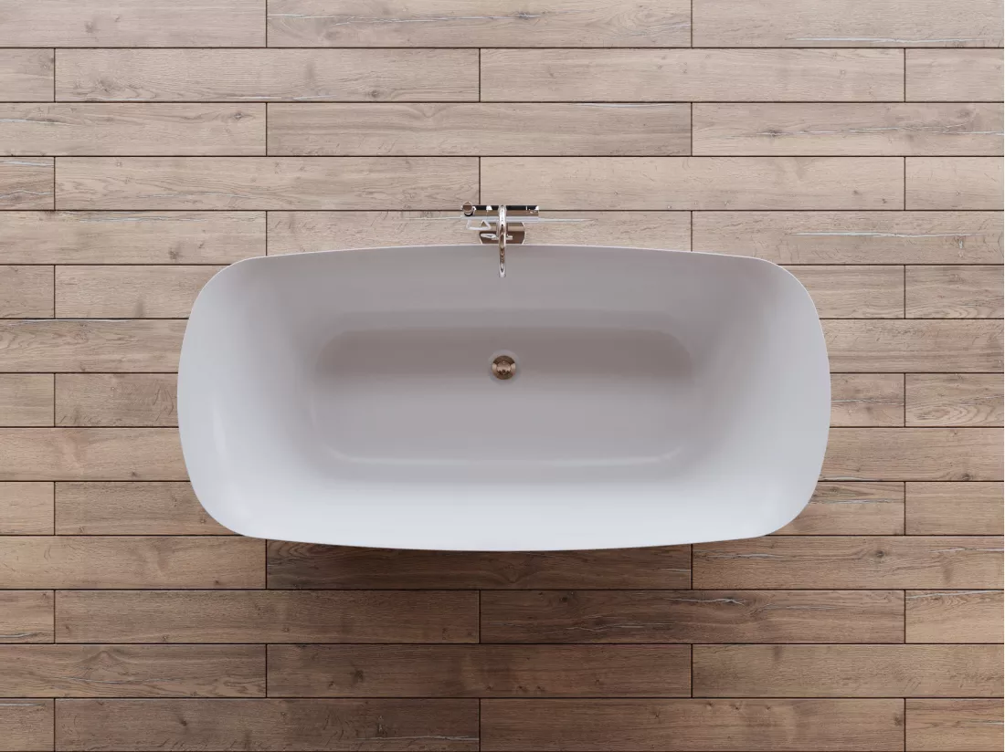 Baignoire îlot rectangulaire BLISS L. 170 x l. 80 cm, by SPALINA