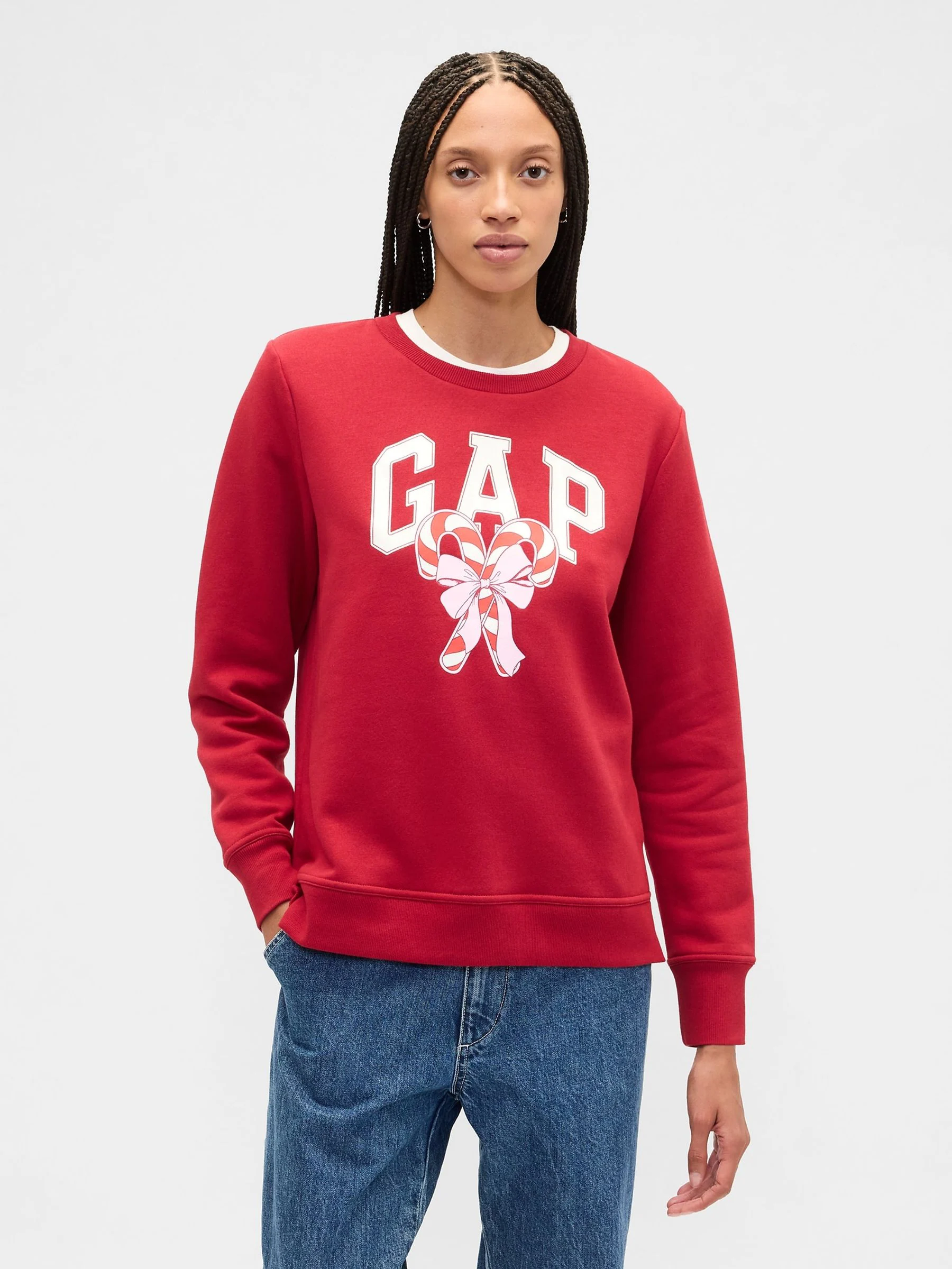 Rood - Gap - Relaxed sweatshirt met logo