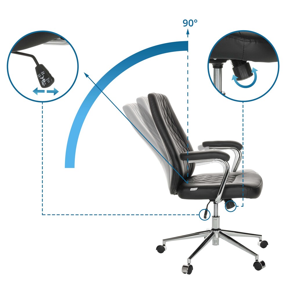 Home Office Chefsessel THEO I Kunstleder mit Armlehnen hjh OFFICE